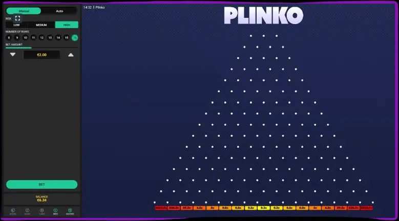 Plinkoの遊び方:説明 Plinkoの遊び方:説明